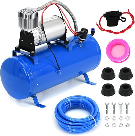 Compresor de aire portátil TNHZ 12V 150 PSI con tanque de 6L para auto, camión y barco